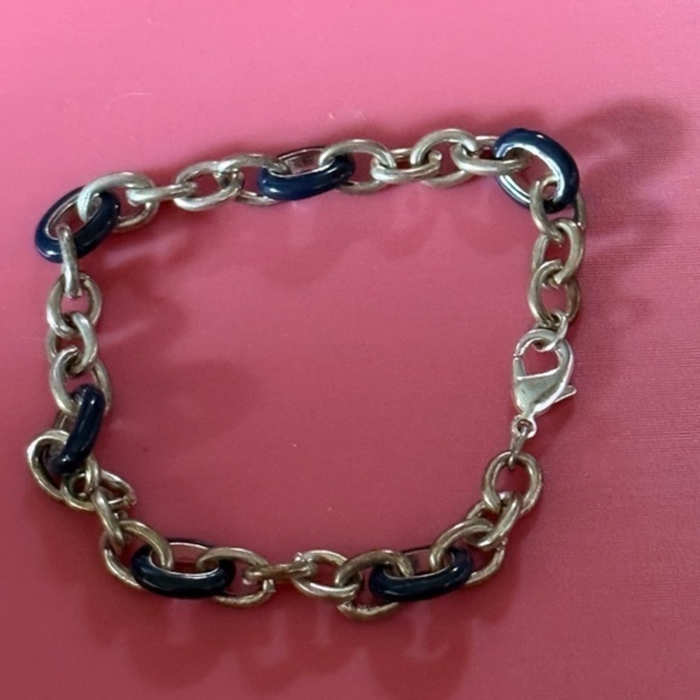 Gold and Black Chain Bracelet